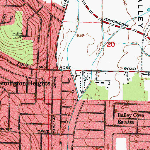 Topographic Map of Redeemer Lutheran Church, AL