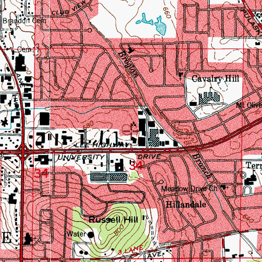 Topographic Map of Reformed Presbyterian Church, AL