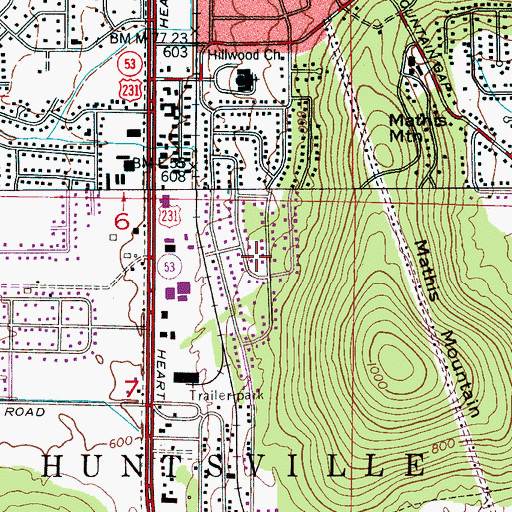 Topographic Map of Regent Forest, AL