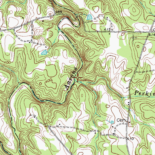 Topographic Map of Perkins Branch, VA