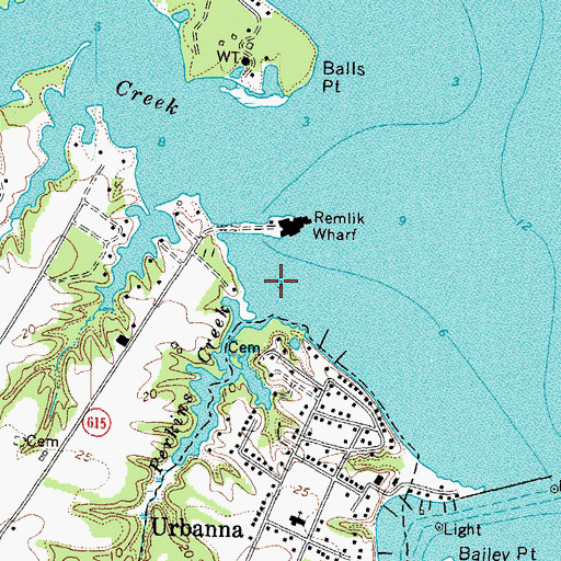 Topographic Map of Perkins Creek, VA