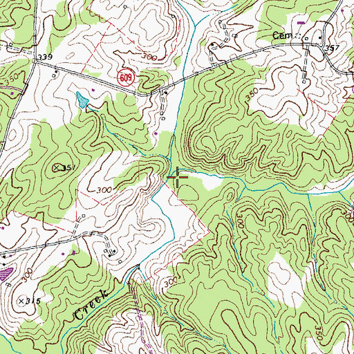 Topographic Map of Peters Creek, VA