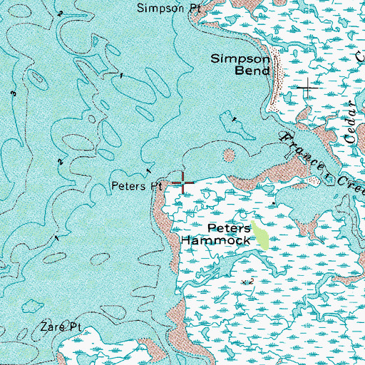 Topographic Map of Peters Point, VA