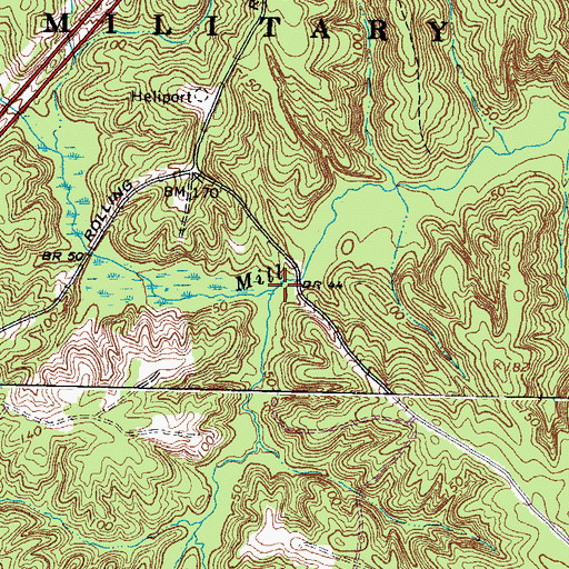 Topographic Map of Peumansend Creek, VA