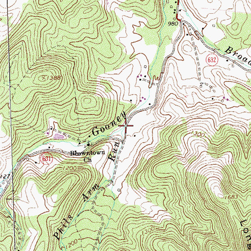 Topographic Map of Phils Arm Run, VA