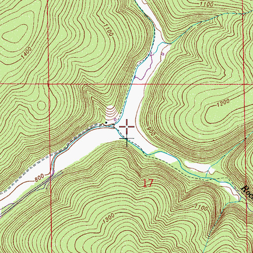 Topographic Map of Rocky Branch Hollow, AL