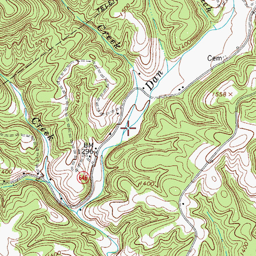 Topographic Map of Pig Creek, VA