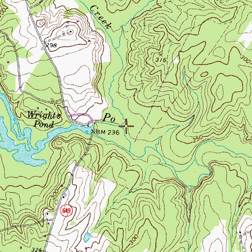 Topographic Map of Piltzer Creek, VA