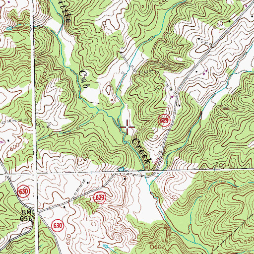 Topographic Map of Pine Creek, VA