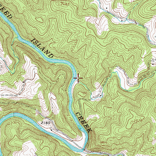 Topographic Map of Pine Creek, VA