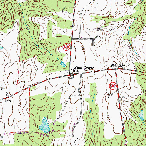 Topographic Map of Pine Grove Church, VA