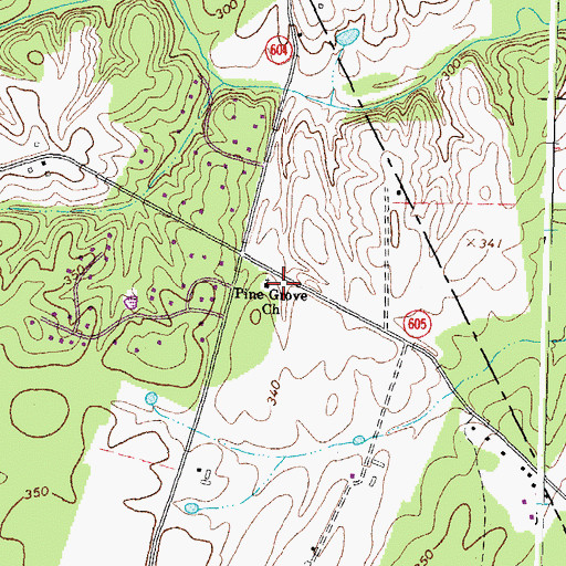 Topographic Map of Pine Grove Mennonite Church, VA