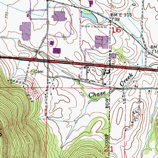 Topographic Map of Saint Bethany Church (historical), AL