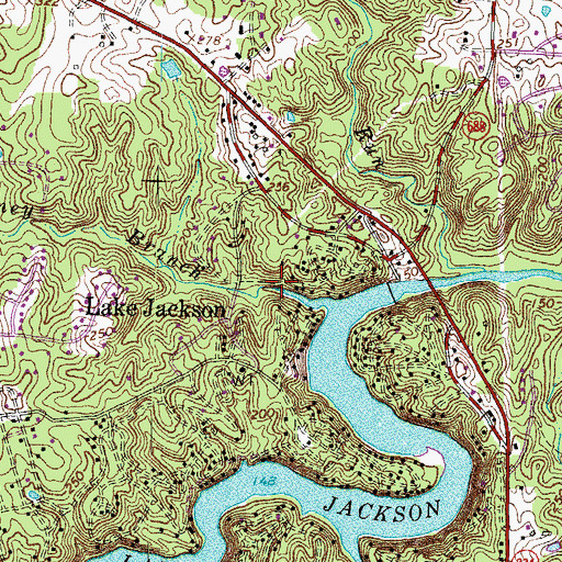 Topographic Map of Piney Branch, VA