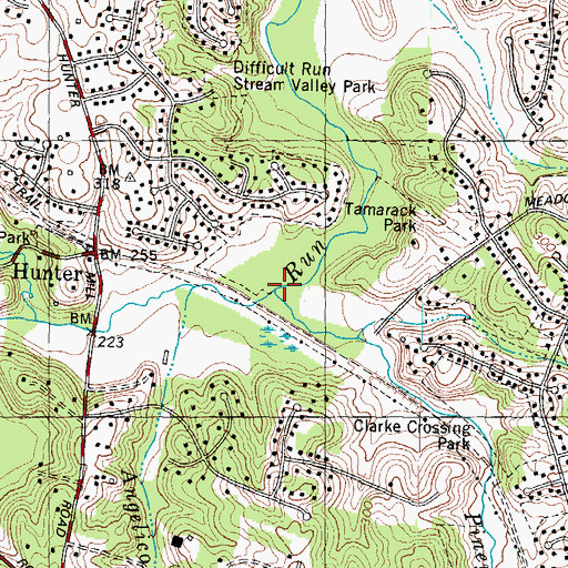 Topographic Map of Piney Branch, VA