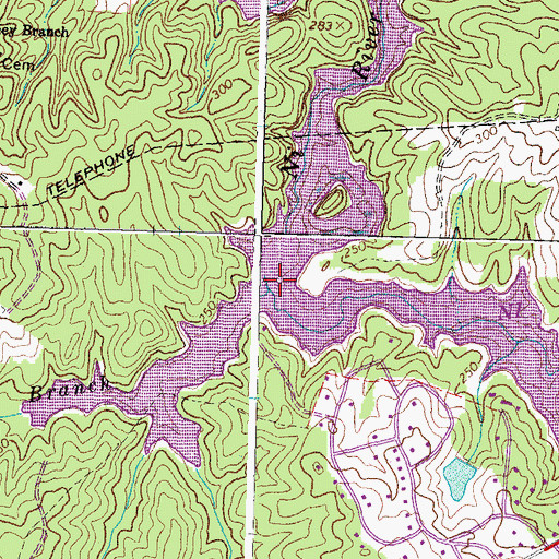 Topographic Map of Piney Branch, VA