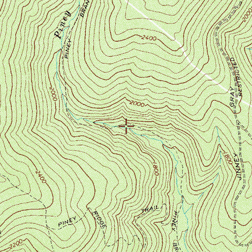 Topographic Map of Piney Branch Trail, VA