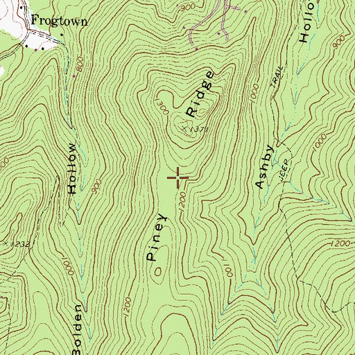 Topographic Map of Piney Ridge, VA