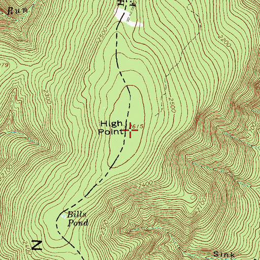 Topographic Map of Piney Ridge, VA
