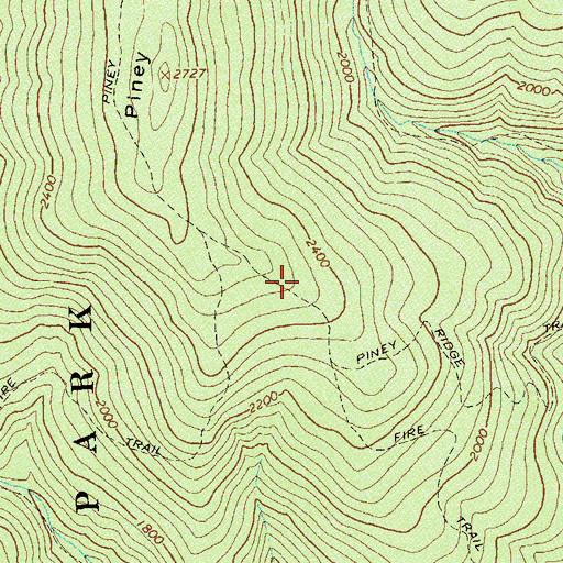 Topographic Map of Piney Ridge Trail, VA