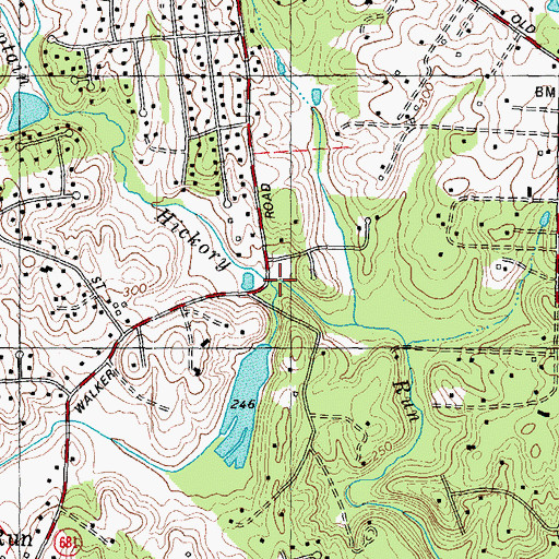 Topographic Map of Piney Run, VA