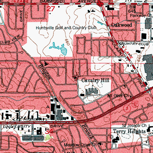 Topographic Map of Saint James Primitive Baptist Church, AL