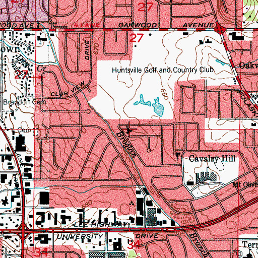 Topographic Map of Saint Bartleys Primitive Baptist Church, AL
