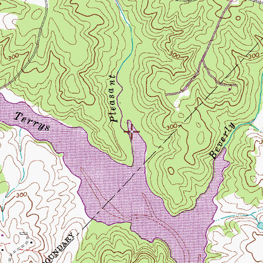 Topographic Map of Pleasant Run, VA