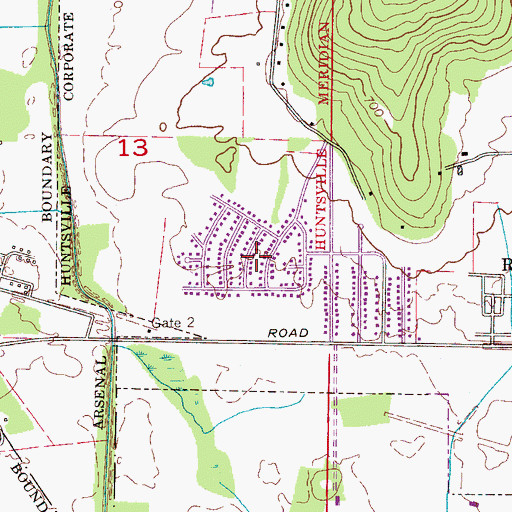 Topographic Map of Sandhurst Park, AL