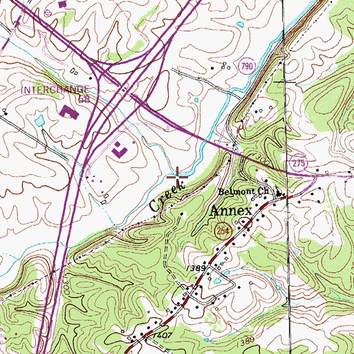 Topographic Map of Poague Run, VA