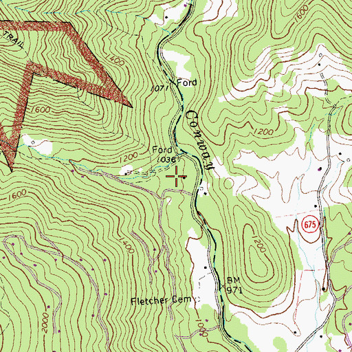 Topographic Map of Pocosin Hollow, VA