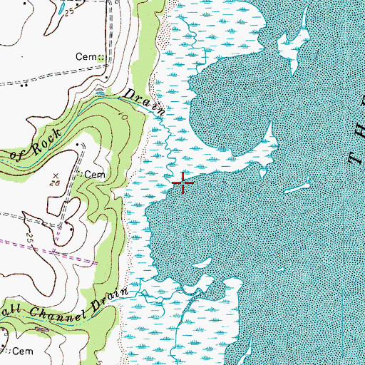 Topographic Map of Point of Rock Drain, VA