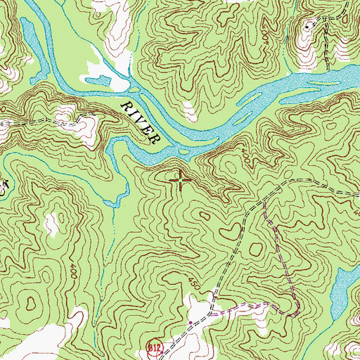 Topographic Map of Polecat Creek, VA