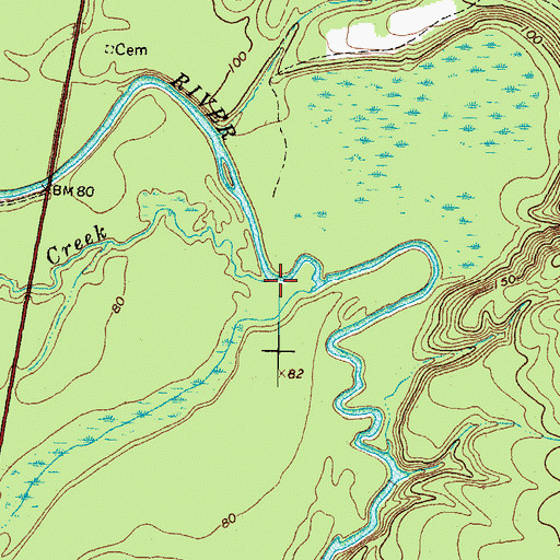 Topographic Map of Polecat Creek, VA