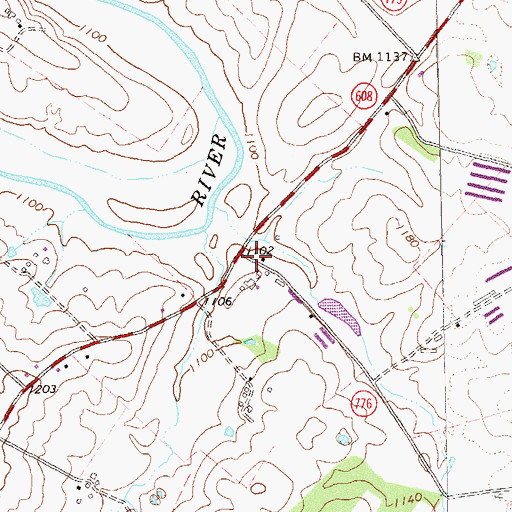 Topographic Map of Polecat Draft, VA