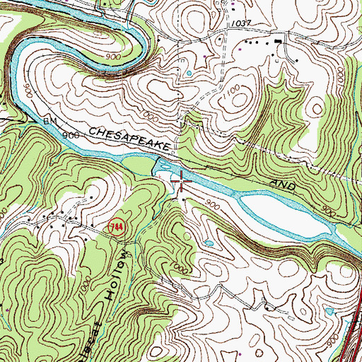 Topographic Map of Polecat Hollow, VA