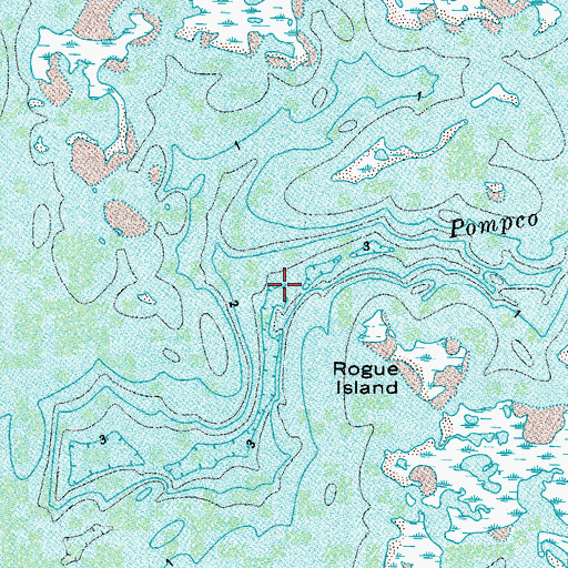 Topographic Map of Pompco Creek, VA