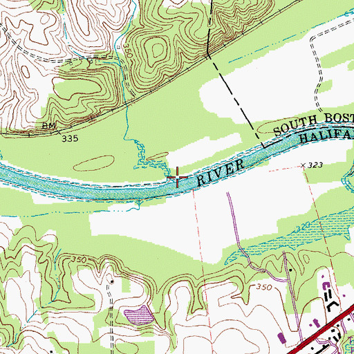 Topographic Map of Pond Branch, VA