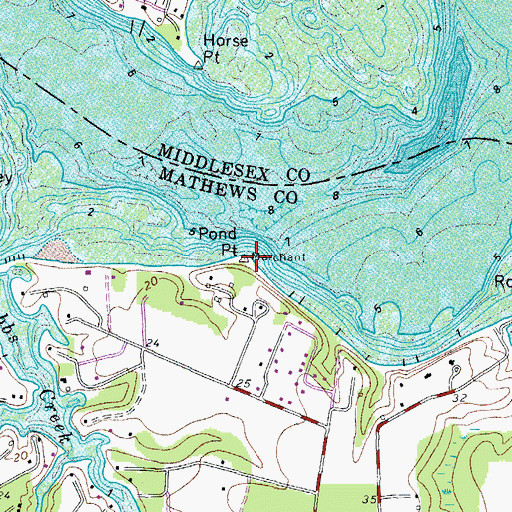Topographic Map of Pond Point, VA