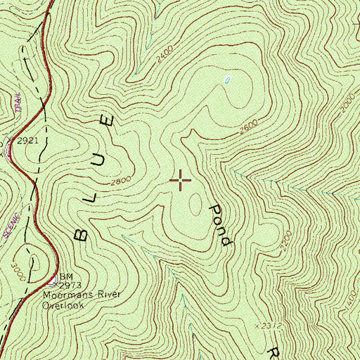Topographic Map of Pond Ridge, VA