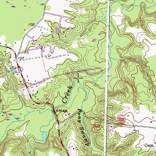 Topographic Map of Pong Swamp, VA