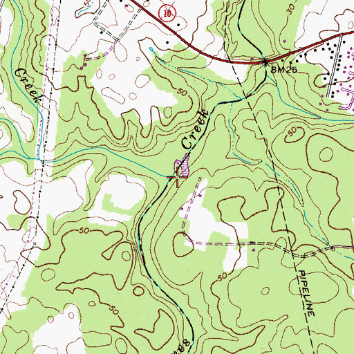 Topographic Map of Pooles Creek, VA