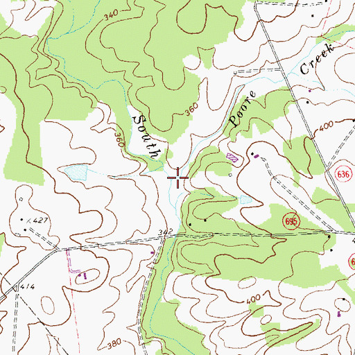 Topographic Map of Poore Creek, VA