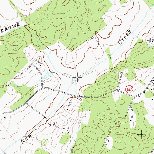 Topographic Map of Poorhouse Run, VA