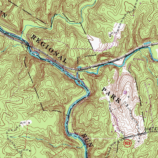 Topographic Map of Popes Head Creek, VA