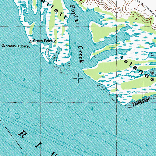 Topographic Map of Poplar Creek, VA