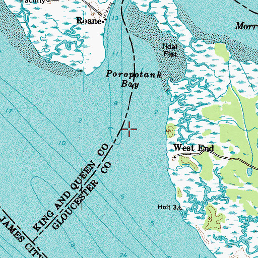 Topographic Map of Poropotank River, VA