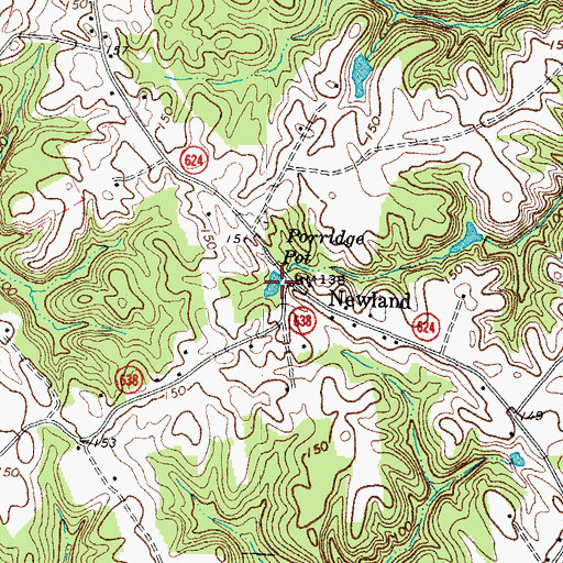 Topographic Map of Porridge Pot, VA