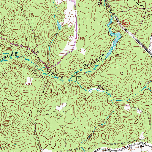 Topographic Map of Portage Run, VA
