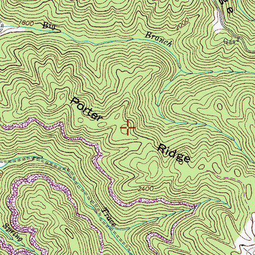 Topographic Map of Porter Ridge, VA
